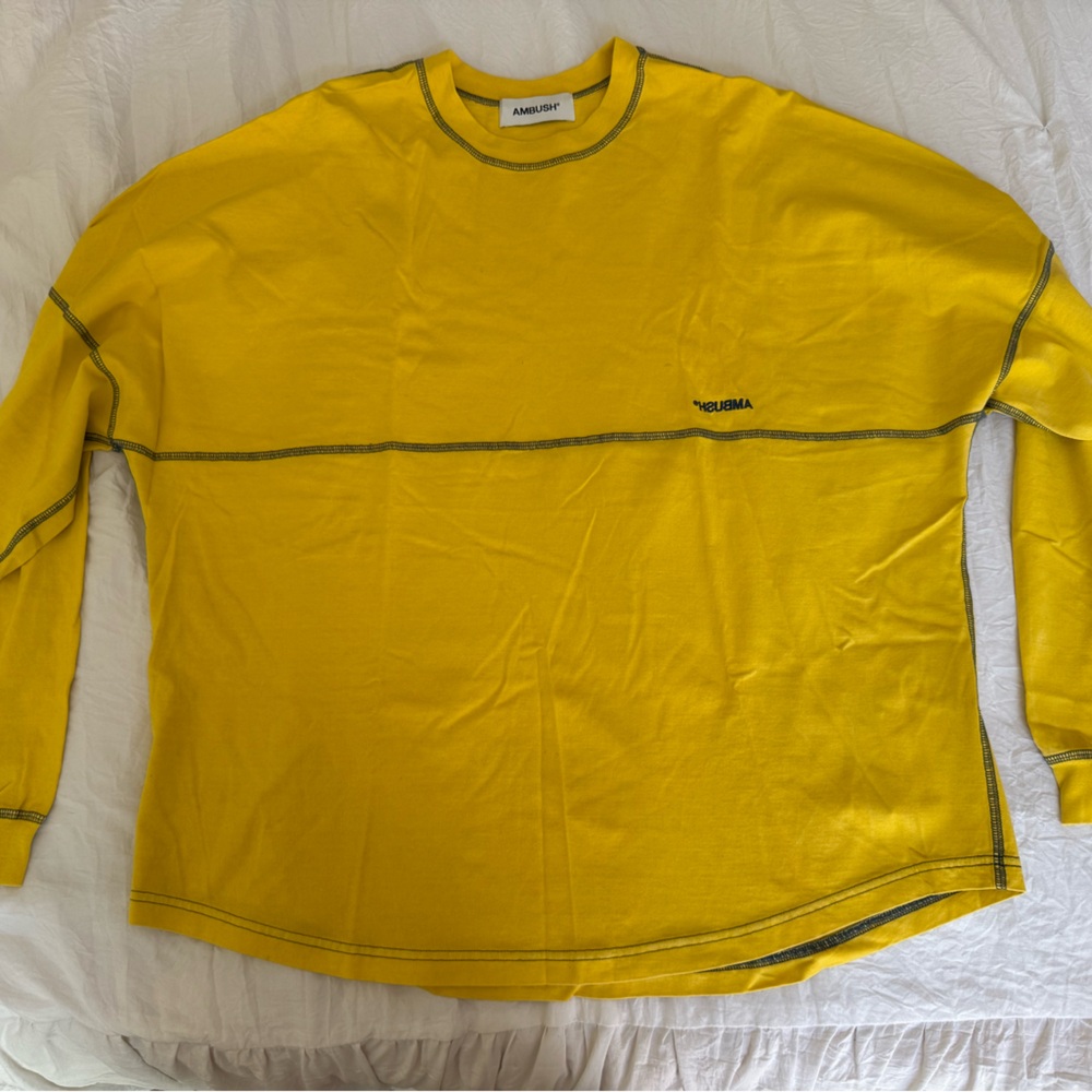 AMBUSH Yellow Football Long Sleeve
T-Shirt Size 3